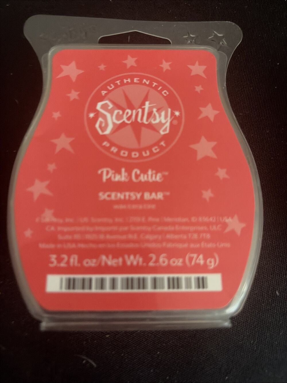 Scentsy Pink Cutie Wax Bar Fragrance Melt 3.2 fl oz Rare NIB